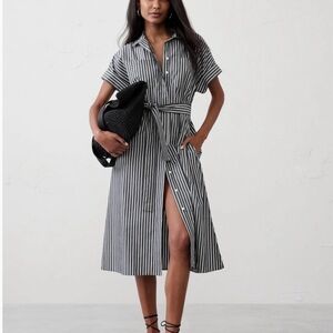 Banana Republic Tie-Waist Midi Dress (M)